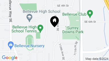 Map of 617 109th Avenue SE, Bellevue WA, 98004
