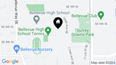 Map of 618 108th Avenue SE, Bellevue WA, 98004
