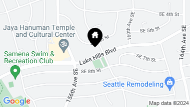 Map of 15644 Lake Hills Boulevard, Bellevue WA, 98008