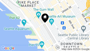 Map of 99 Union St Unit #1104 , Seattle WA, 98101