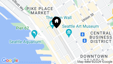 Map of 98 Union Street #406, Seattle WA, 98101
