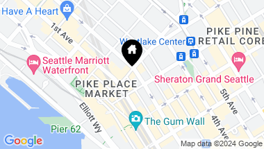 Map of 121 Stewart Street #901, Seattle WA, 98101