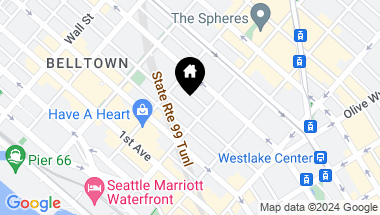 Map of 2100 3rd Avenue #2106, Seattle WA, 98121