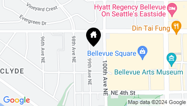 Map of 538 99th Avenue NE, Bellevue WA, 98004