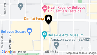 Map of 650 Bellevue Way NE Unit: 3801, Bellevue WA, 98004