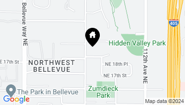 Map of 10814 NE 18th Street, Bellevue WA, 98004