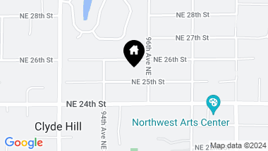 Map of 9442 NE 25th Street, Clyde Hill WA, 98004