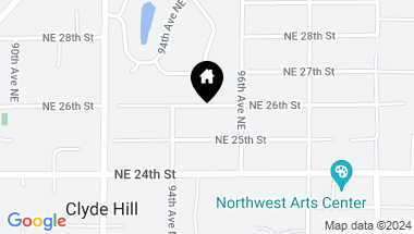 Map of 9433 NE 26th Street, Clyde Hill WA, 98004