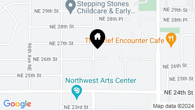 Map of 2606 NE 100th Avenue NE, Bellevue WA, 98004