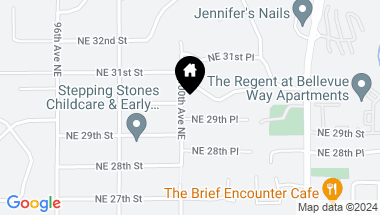 Map of 2910 100th Avenue NE, Bellevue WA, 98004