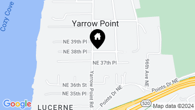 Map of 9207 NE 38th Street, Yarrow Point WA, 98004