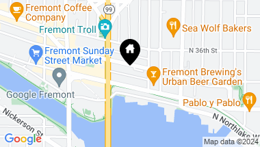 Map of 931 N 35th Street #A, Seattle WA, 98103
