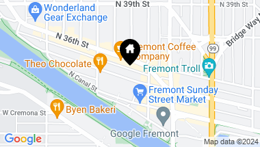 Map of 448 N 35th Street, Seattle WA, 98103