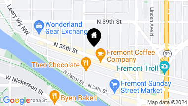 Map of 418 N 36th Street, Seattle WA, 98103