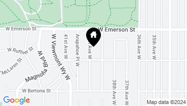 Map of 3612 40th Avenue W, Seattle WA, 98199