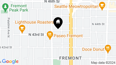 Map of 721 N 43rd Street, Seattle WA, 98103