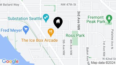 Map of 4360 6th Avenue NW, Seattle WA, 98107