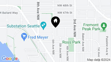 Map of 4418 6th Avenue NW, Seattle WA, 98107