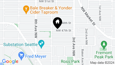 Map of 357 NW 47th Street, Seattle WA, 98107