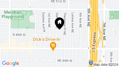 Map of 4602 2nd Avenue NE, Seattle WA, 98105