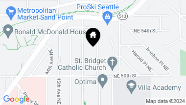 Map of 5107 48th Avenue NE, Seattle WA, 98105