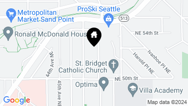 Map of 5113 48th Avenue NE, Seattle WA, 98105