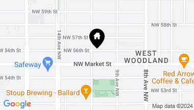 Map of 937 NW 56th Street #A, Seattle WA, 98107