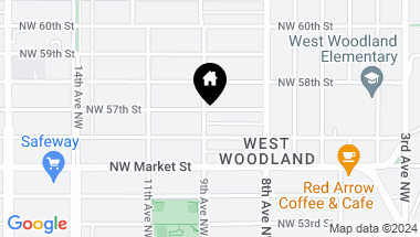 Map of 849 NW 57th Street, Seattle WA, 98107