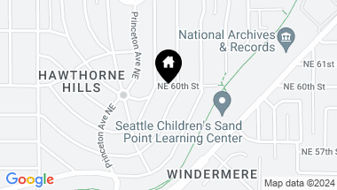 Map of 4974 Purdue Avenue NE, Seattle WA, 98105