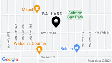 Map of 2212 NW 67th Street, Seattle WA, 98117