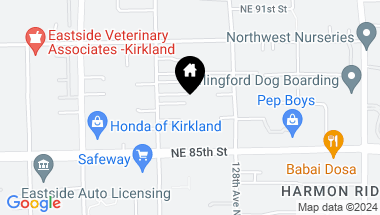 Map of 12627 NE 87th Place, Kirkland WA, 98033