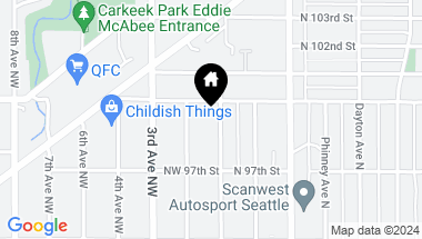 Map of 9747 1st Avenue NW, Seattle WA, 98117