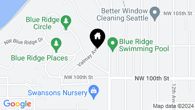 Map of 10216 Valmay Avenue NW, Seattle WA, 98177