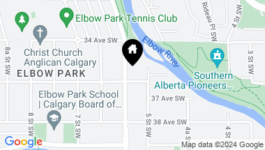 Map of 3630 Elbow Drive SW, Calgary Alberta, T2S 2J7
