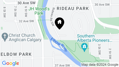 Map of 919 Rideau Road SW, Calgary Alberta, T2S 0S3