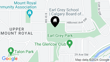 Map of 818 Hillcrest Avenue SW, Calgary Alberta, T2T 0Y9