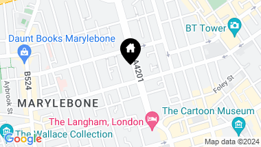 Map of Portland Place Marylebone, London ENG, W1B