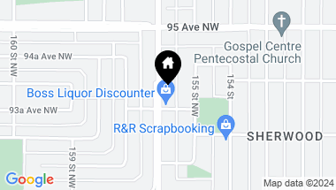Map of 9343 156 ST NW, Edmonton AB, T5R 1Z5