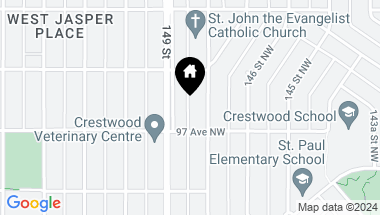 Map of 9712 148 ST NW NW, Edmonton AB, T5N 3E6