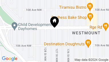 Map of 10634 127 ST NW, Edmonton AB, T5N 1W1