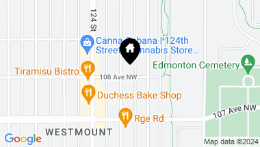 Map of 12214 108 AV NW, Edmonton AB, T5M 3X2