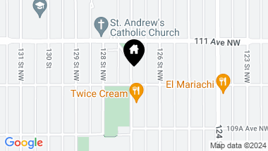 Map of #108 11033 127 ST NW, Edmonton AB, T5M 0T3