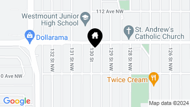 Map of 11037 130 ST NW, Edmonton AB, T5M 0Z8