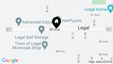 Map of 5215 50 AV, Legal AB, T0G 1L0
